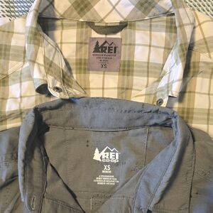 BUNDLE Of REI Gray And Plaid Lightweight Shirt/ Jackets foVersatile Outdoor Wear
